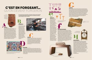 Page d'ouverture de l'abécédaire "C'est en forgeant... qu'on devient forgeron"