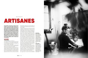 Page d'ouverture du portfolio "Artisanes"