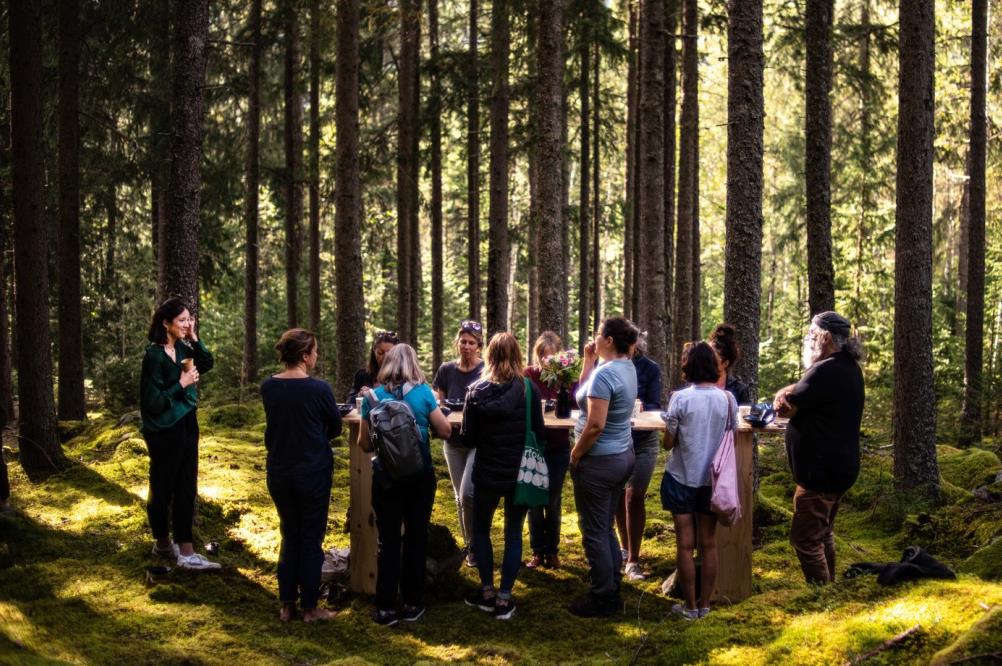 Manger la forêt, une installation artistique de Perrine Bettin